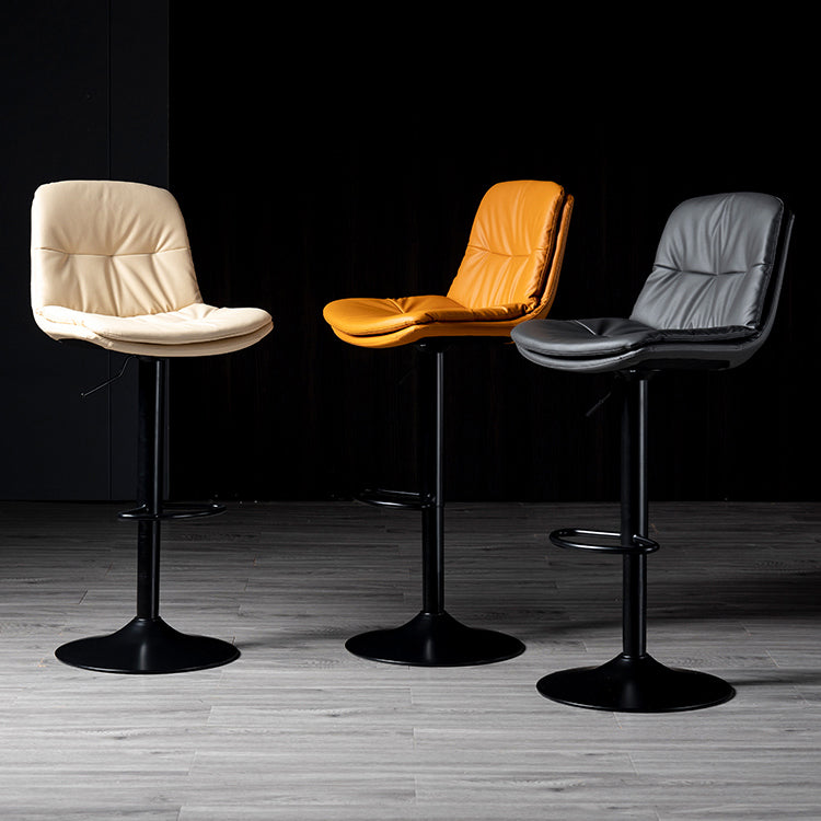 Iron Footrest Bar Stool Low Back Indoor Modern Adjustable Counter-height Stool Clearhalo 'Bar Furniture' 'Bar Stools' 'bar_stools' 'furn' 'furn_bar_stools' 'furniture_bar_stools' 'Kitchen & Dining Furniture' 'kitchen&dining_furn' 'kitchen' 'kitchen_furn' Furniture' 4184267