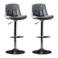 Iron Footrest Bar Stool Low Back Indoor Modern Adjustable Counter-height Stool Light Gray Silver 2 Piece Set Clearhalo 'Bar Furniture' 'Bar Stools' 'bar_stools' 'furn' 'furn_bar_stools' 'furniture_bar_stools' 'Kitchen & Dining Furniture' 'kitchen&dining_furn' 'kitchen' 'kitchen_furn' Furniture' 4184275