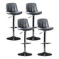 Iron Footrest Bar Stool Low Back Indoor Modern Adjustable Counter-height Stool Light Gray Silver 4 Piece Set Clearhalo 'Bar Furniture' 'Bar Stools' 'bar_stools' 'furn' 'furn_bar_stools' 'furniture_bar_stools' 'Kitchen & Dining Furniture' 'kitchen&dining_furn' 'kitchen' 'kitchen_furn' Furniture' 4184277