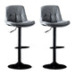 Iron Footrest Bar Stool Low Back Indoor Modern Adjustable Counter-height Stool Light Gray Black 2 Piece Set Clearhalo 'Bar Furniture' 'Bar Stools' 'bar_stools' 'furn' 'furn_bar_stools' 'furniture_bar_stools' 'Kitchen & Dining Furniture' 'kitchen&dining_furn' 'kitchen' 'kitchen_furn' Furniture' 4184281