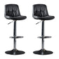 Iron Footrest Bar Stool Low Back Indoor Modern Adjustable Counter-height Stool Dark Gray Silver 2 Piece Set Clearhalo 'Bar Furniture' 'Bar Stools' 'bar_stools' 'furn' 'furn_bar_stools' 'furniture_bar_stools' 'Kitchen & Dining Furniture' 'kitchen&dining_furn' 'kitchen' 'kitchen_furn' Furniture' 4184284