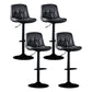 Iron Footrest Bar Stool Low Back Indoor Modern Adjustable Counter-height Stool Dark Gray Black 4 Piece Set Clearhalo 'Bar Furniture' 'Bar Stools' 'bar_stools' 'furn' 'furn_bar_stools' 'furniture_bar_stools' 'Kitchen & Dining Furniture' 'kitchen&dining_furn' 'kitchen' 'kitchen_furn' Furniture' 4184288