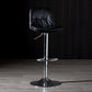 Iron Footrest Bar Stool Low Back Indoor Modern Adjustable Counter-height Stool Black Silver 1 Piece Clearhalo 'Bar Furniture' 'Bar Stools' 'bar_stools' 'furn' 'furn_bar_stools' 'furniture_bar_stools' 'Kitchen & Dining Furniture' 'kitchen&dining_furn' 'kitchen' 'kitchen_furn' Furniture' 4184292