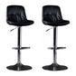 Iron Footrest Bar Stool Low Back Indoor Modern Adjustable Counter-height Stool Black Silver 2 Piece Set Clearhalo 'Bar Furniture' 'Bar Stools' 'bar_stools' 'furn' 'furn_bar_stools' 'furniture_bar_stools' 'Kitchen & Dining Furniture' 'kitchen&dining_furn' 'kitchen' 'kitchen_furn' Furniture' 4184293
