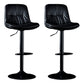 Iron Footrest Bar Stool Low Back Indoor Modern Adjustable Counter-height Stool Black Black 2 Piece Set Clearhalo 'Bar Furniture' 'Bar Stools' 'bar_stools' 'furn' 'furn_bar_stools' 'furniture_bar_stools' 'Kitchen & Dining Furniture' 'kitchen&dining_furn' 'kitchen' 'kitchen_furn' Furniture' 4184299