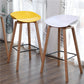 Modern Backrest Armless Counter Stool Wood Household Bar Stool with Plastic Seat Clearhalo 'Bar Furniture' 'Bar Stools' 'bar_stools' 'furn' 'furn_bar_stools' 'furniture_bar_stools' 'Kitchen & Dining Furniture' 'kitchen&dining_furn' 'kitchen' 'kitchen_furn' Furniture' 4184302