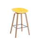 Modern Backrest Armless Counter Stool Wood Household Bar Stool with Plastic Seat Yellow 1 Piece Counter Stool(26"H) Clearhalo 'Bar Furniture' 'Bar Stools' 'bar_stools' 'furn' 'furn_bar_stools' 'furniture_bar_stools' 'Kitchen & Dining Furniture' 'kitchen&dining_furn' 'kitchen' 'kitchen_furn' Furniture' 4184306