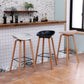 Modern Backrest Armless Counter Stool Wood Household Bar Stool with Plastic Seat Clearhalo 'Bar Furniture' 'Bar Stools' 'bar_stools' 'furn' 'furn_bar_stools' 'furniture_bar_stools' 'Kitchen & Dining Furniture' 'kitchen&dining_furn' 'kitchen' 'kitchen_furn' Furniture' 4184316
