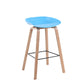 Modern Backrest Armless Counter Stool Wood Household Bar Stool with Plastic Seat Blue 1 Piece Counter Stool(26"H) Clearhalo 'Bar Furniture' 'Bar Stools' 'bar_stools' 'furn' 'furn_bar_stools' 'furniture_bar_stools' 'Kitchen & Dining Furniture' 'kitchen&dining_furn' 'kitchen' 'kitchen_furn' Furniture' 4184323
