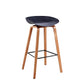 Modern Backrest Armless Counter Stool Wood Household Bar Stool with Plastic Seat Dark Gray 1 Piece Counter Stool(26"H) Clearhalo 'Bar Furniture' 'Bar Stools' 'bar_stools' 'furn' 'furn_bar_stools' 'furniture_bar_stools' 'Kitchen & Dining Furniture' 'kitchen&dining_furn' 'kitchen' 'kitchen_furn' Furniture' 4184327