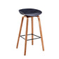 Modern Backrest Armless Counter Stool Wood Household Bar Stool with Plastic Seat Dark Gray 1 Piece Bar Stool(30"H) Clearhalo 'Bar Furniture' 'Bar Stools' 'bar_stools' 'furn' 'furn_bar_stools' 'furniture_bar_stools' 'Kitchen & Dining Furniture' 'kitchen&dining_furn' 'kitchen' 'kitchen_furn' Furniture' 4184328