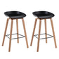 Modern Backrest Armless Counter Stool Wood Household Bar Stool with Plastic Seat Black 2 Piece Set Counter Stool(26"H) Clearhalo 'Bar Furniture' 'Bar Stools' 'bar_stools' 'furn' 'furn_bar_stools' 'furniture_bar_stools' 'Kitchen & Dining Furniture' 'kitchen&dining_furn' 'kitchen' 'kitchen_furn' Furniture' 4184345