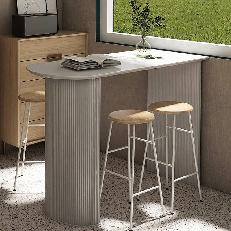Round Modern Counter Bar Stool Armless Indoor Bar Stool with Footrest and Steel Base Clearhalo 'Bar Furniture' 'Bar Stools' 'bar_stools' 'furn' 'furn_bar_stools' 'furniture_bar_stools' 'Kitchen & Dining Furniture' 'kitchen&dining_furn' 'kitchen' 'kitchen_furn' Furniture' 4184363