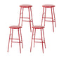 Round Modern Counter Bar Stool Armless Indoor Bar Stool with Footrest and Steel Base Red 4 Piece Set Counter Stool(26"H) Clearhalo 'Bar Furniture' 'Bar Stools' 'bar_stools' 'furn' 'furn_bar_stools' 'furniture_bar_stools' 'Kitchen & Dining Furniture' 'kitchen&dining_furn' 'kitchen' 'kitchen_furn' Furniture' 4184364