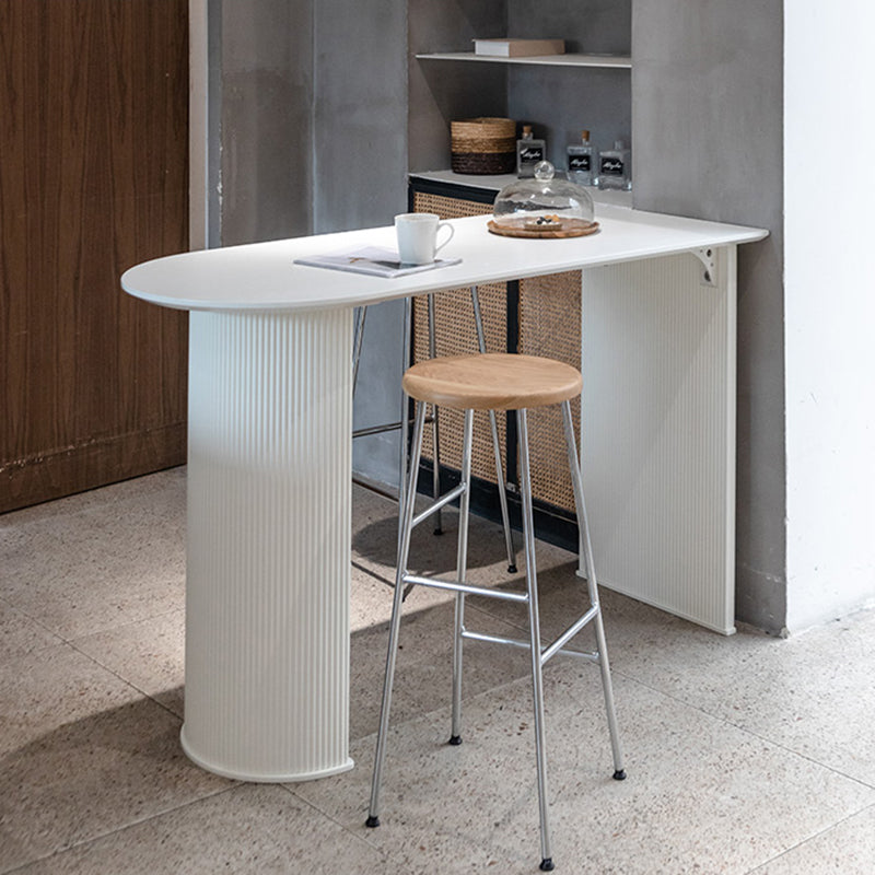 Round Modern Counter Bar Stool Armless Indoor Bar Stool with Footrest and Steel Base Clearhalo 'Bar Furniture' 'Bar Stools' 'bar_stools' 'furn' 'furn_bar_stools' 'furniture_bar_stools' 'Kitchen & Dining Furniture' 'kitchen&dining_furn' 'kitchen' 'kitchen_furn' Furniture' 4184367