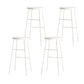Round Modern Counter Bar Stool Armless Indoor Bar Stool with Footrest and Steel Base White 4 Piece Set Counter Stool(26"H) Clearhalo 'Bar Furniture' 'Bar Stools' 'bar_stools' 'furn' 'furn_bar_stools' 'furniture_bar_stools' 'Kitchen & Dining Furniture' 'kitchen&dining_furn' 'kitchen' 'kitchen_furn' Furniture' 4184368