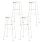 Round Modern Counter Bar Stool Armless Indoor Bar Stool with Footrest and Steel Base White 4 Piece Set Bar Stool(30"H) Clearhalo 'Bar Furniture' 'Bar Stools' 'bar_stools' 'furn' 'furn_bar_stools' 'furniture_bar_stools' 'Kitchen & Dining Furniture' 'kitchen&dining_furn' 'kitchen' 'kitchen_furn' Furniture' 4184370