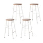 Round Modern Counter Bar Stool Armless Indoor Bar Stool with Footrest and Steel Base Brown 4 Piece Set Counter Stool(26"H) Clearhalo 'Bar Furniture' 'Bar Stools' 'bar_stools' 'furn' 'furn_bar_stools' 'furniture_bar_stools' 'Kitchen & Dining Furniture' 'kitchen&dining_furn' 'kitchen' 'kitchen_furn' Furniture' 4184371