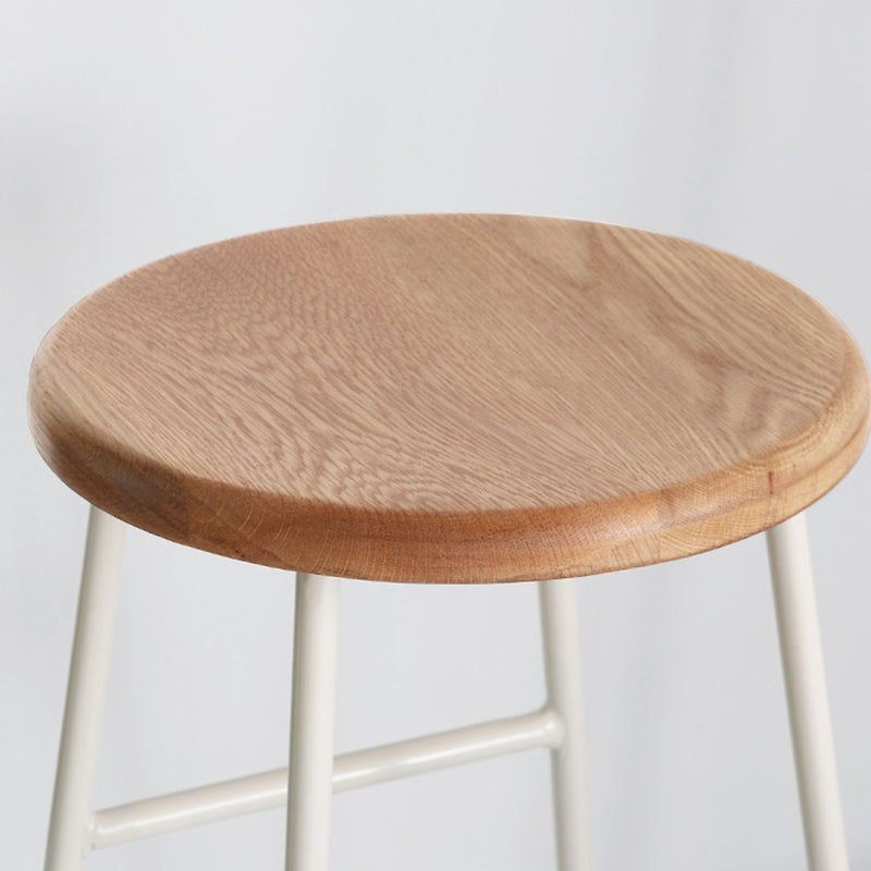 Round Modern Counter Bar Stool Armless Indoor Bar Stool with Footrest and Steel Base Clearhalo 'Bar Furniture' 'Bar Stools' 'bar_stools' 'furn' 'furn_bar_stools' 'furniture_bar_stools' 'Kitchen & Dining Furniture' 'kitchen&dining_furn' 'kitchen' 'kitchen_furn' Furniture' 4184374