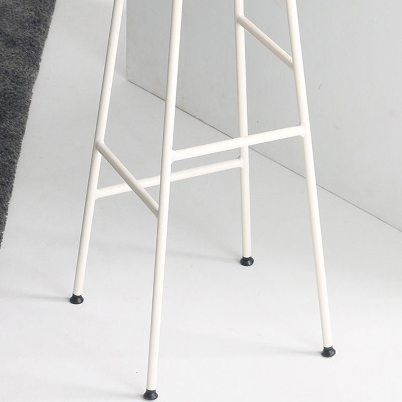 Round Modern Counter Bar Stool Armless Indoor Bar Stool with Footrest and Steel Base Clearhalo 'Bar Furniture' 'Bar Stools' 'bar_stools' 'furn' 'furn_bar_stools' 'furniture_bar_stools' 'Kitchen & Dining Furniture' 'kitchen&dining_furn' 'kitchen' 'kitchen_furn' Furniture' 4184377