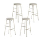 Round Modern Counter Bar Stool Armless Indoor Bar Stool with Footrest and Steel Base Beige 4 Piece Set Counter Stool(26"H) Clearhalo 'Bar Furniture' 'Bar Stools' 'bar_stools' 'furn' 'furn_bar_stools' 'furniture_bar_stools' 'Kitchen & Dining Furniture' 'kitchen&dining_furn' 'kitchen' 'kitchen_furn' Furniture' 4184380