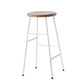 Round Modern Counter Bar Stool Armless Indoor Bar Stool with Footrest and Steel Base Brown 1 Piece Counter Stool(26"H) Clearhalo 'Bar Furniture' 'Bar Stools' 'bar_stools' 'furn' 'furn_bar_stools' 'furniture_bar_stools' 'Kitchen & Dining Furniture' 'kitchen&dining_furn' 'kitchen' 'kitchen_furn' Furniture' 4184390