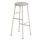 Round Modern Counter Bar Stool Armless Indoor Bar Stool with Footrest and Steel Base Beige 1 Piece Bar Stool(30"H) Clearhalo 'Bar Furniture' 'Bar Stools' 'bar_stools' 'furn' 'furn_bar_stools' 'furniture_bar_stools' 'Kitchen & Dining Furniture' 'kitchen&dining_furn' 'kitchen' 'kitchen_furn' Furniture' 4184395