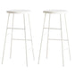 Round Modern Counter Bar Stool Armless Indoor Bar Stool with Footrest and Steel Base White 2 Piece Set Counter Stool(26"H) Clearhalo 'Bar Furniture' 'Bar Stools' 'bar_stools' 'furn' 'furn_bar_stools' 'furniture_bar_stools' 'Kitchen & Dining Furniture' 'kitchen&dining_furn' 'kitchen' 'kitchen_furn' Furniture' 4184398