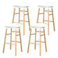 Modern Counter Bar Stool Armless Plastic Indoor Bar Stool with Footrest and Wood Base White 4 Piece Set Clearhalo 'Bar Furniture' 'Bar Stools' 'bar_stools' 'furn' 'furn_bar_stools' 'furniture_bar_stools' 'Kitchen & Dining Furniture' 'kitchen&dining_furn' 'kitchen' 'kitchen_furn' Furniture' 4184411
