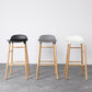 Modern Counter Bar Stool Armless Plastic Indoor Bar Stool with Footrest and Wood Base Clearhalo 'Bar Furniture' 'Bar Stools' 'bar_stools' 'furn' 'furn_bar_stools' 'furniture_bar_stools' 'Kitchen & Dining Furniture' 'kitchen&dining_furn' 'kitchen' 'kitchen_furn' Furniture' 4184424