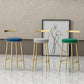 Glam Backrest Armless Counter Stool Iron Household Bar Stool with Cushion Clearhalo 'Bar Furniture' 'Bar Stools' 'bar_stools' 'furn' 'furn_bar_stools' 'furniture_bar_stools' 'Kitchen & Dining Furniture' 'kitchen&dining_furn' 'kitchen' 'kitchen_furn' Furniture' 4184433