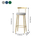 Glam Backrest Armless Counter Stool Iron Household Bar Stool with Cushion Clearhalo 'Bar Furniture' 'Bar Stools' 'bar_stools' 'furn' 'furn_bar_stools' 'furniture_bar_stools' 'Kitchen & Dining Furniture' 'kitchen&dining_furn' 'kitchen' 'kitchen_furn' Furniture' 4184443