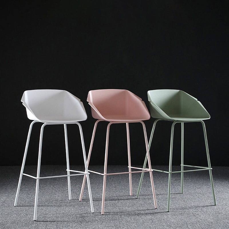 29-Inch Modern Counter Bar Stool Armless Plastic Indoor Bar Stool with Footrest Clearhalo 'Bar Furniture' 'Bar Stools' 'bar_stools' 'furn' 'furn_bar_stools' 'furniture_bar_stools' 'Kitchen & Dining Furniture' 'kitchen&dining_furn' 'kitchen' 'kitchen_furn' Furniture' 4184446