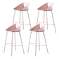 29-Inch Modern Counter Bar Stool Armless Plastic Indoor Bar Stool with Footrest Light Pink 4 Piece Set Clearhalo 'Bar Furniture' 'Bar Stools' 'bar_stools' 'furn' 'furn_bar_stools' 'furniture_bar_stools' 'Kitchen & Dining Furniture' 'kitchen&dining_furn' 'kitchen' 'kitchen_furn' Furniture' 4184454