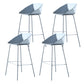 29-Inch Modern Counter Bar Stool Armless Plastic Indoor Bar Stool with Footrest Light Blue 4 Piece Set Clearhalo 'Bar Furniture' 'Bar Stools' 'bar_stools' 'furn' 'furn_bar_stools' 'furniture_bar_stools' 'Kitchen & Dining Furniture' 'kitchen&dining_furn' 'kitchen' 'kitchen_furn' Furniture' 4184456