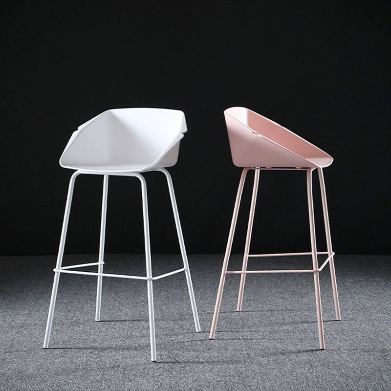 29-Inch Modern Counter Bar Stool Armless Plastic Indoor Bar Stool with Footrest Clearhalo 'Bar Furniture' 'Bar Stools' 'bar_stools' 'furn' 'furn_bar_stools' 'furniture_bar_stools' 'Kitchen & Dining Furniture' 'kitchen&dining_furn' 'kitchen' 'kitchen_furn' Furniture' 4184465