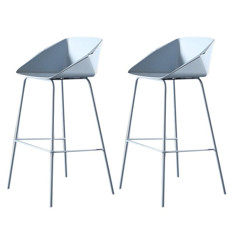 29-Inch Modern Counter Bar Stool Armless Plastic Indoor Bar Stool with Footrest Light Blue 2 Piece Set Clearhalo 'Bar Furniture' 'Bar Stools' 'bar_stools' 'furn' 'furn_bar_stools' 'furniture_bar_stools' 'Kitchen & Dining Furniture' 'kitchen&dining_furn' 'kitchen' 'kitchen_furn' Furniture' 4184469