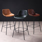 Modern Counter Bar Stool Armless Leather Indoor Bar Stool with Footrest Metal Base Clearhalo 'Bar Furniture' 'Bar Stools' 'bar_stools' 'furn' 'furn_bar_stools' 'furniture_bar_stools' 'Kitchen & Dining Furniture' 'kitchen&dining_furn' 'kitchen' 'kitchen_furn' Furniture' 4184472