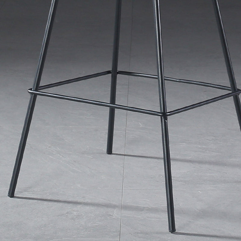 Modern Counter Bar Stool Armless Leather Indoor Bar Stool with Footrest Metal Base Clearhalo 'Bar Furniture' 'Bar Stools' 'bar_stools' 'furn' 'furn_bar_stools' 'furniture_bar_stools' 'Kitchen & Dining Furniture' 'kitchen&dining_furn' 'kitchen' 'kitchen_furn' Furniture' 4184482