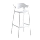 29-inch Modern Counter Bar Stool Armed Plastic Indoor Bar Stool with Footrest White 1 Piece Clearhalo 'Bar Furniture' 'Bar Stools' 'bar_stools' 'furn' 'furn_bar_stools' 'furniture_bar_stools' 'Kitchen & Dining Furniture' 'kitchen&dining_furn' 'kitchen' 'kitchen_furn' Furniture' 4184497
