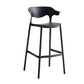 29-inch Modern Counter Bar Stool Armed Plastic Indoor Bar Stool with Footrest Black 1 Piece Clearhalo 'Bar Furniture' 'Bar Stools' 'bar_stools' 'furn' 'furn_bar_stools' 'furniture_bar_stools' 'Kitchen & Dining Furniture' 'kitchen&dining_furn' 'kitchen' 'kitchen_furn' Furniture' 4184498