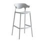 29-inch Modern Counter Bar Stool Armed Plastic Indoor Bar Stool with Footrest Light Gray 1 Piece Clearhalo 'Bar Furniture' 'Bar Stools' 'bar_stools' 'furn' 'furn_bar_stools' 'furniture_bar_stools' 'Kitchen & Dining Furniture' 'kitchen&dining_furn' 'kitchen' 'kitchen_furn' Furniture' 4184502