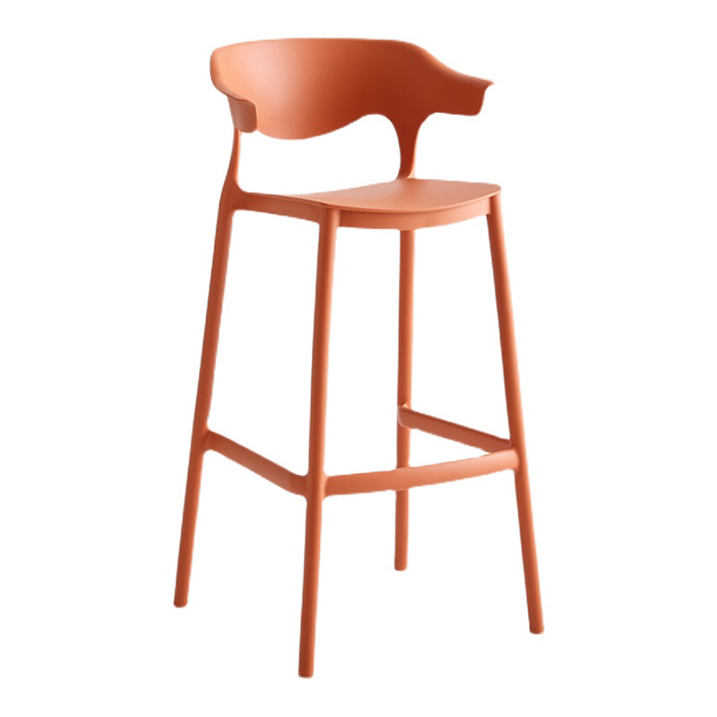 29-inch Modern Counter Bar Stool Armed Plastic Indoor Bar Stool with Footrest Clearhalo 'Bar Furniture' 'Bar Stools' 'bar_stools' 'furn' 'furn_bar_stools' 'furniture_bar_stools' 'Kitchen & Dining Furniture' 'kitchen&dining_furn' 'kitchen' 'kitchen_furn' Furniture' 4184505