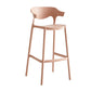 29-inch Modern Counter Bar Stool Armed Plastic Indoor Bar Stool with Footrest Light Pink 1 Piece Clearhalo 'Bar Furniture' 'Bar Stools' 'bar_stools' 'furn' 'furn_bar_stools' 'furniture_bar_stools' 'Kitchen & Dining Furniture' 'kitchen&dining_furn' 'kitchen' 'kitchen_furn' Furniture' 4184507