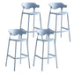 29-inch Modern Counter Bar Stool Armed Plastic Indoor Bar Stool with Footrest Light Blue 4 Piece Set Clearhalo 'Bar Furniture' 'Bar Stools' 'bar_stools' 'furn' 'furn_bar_stools' 'furniture_bar_stools' 'Kitchen & Dining Furniture' 'kitchen&dining_furn' 'kitchen' 'kitchen_furn' Furniture' 4184517