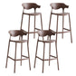 29-inch Modern Counter Bar Stool Armed Plastic Indoor Bar Stool with Footrest Coffee 4 Piece Set Clearhalo 'Bar Furniture' 'Bar Stools' 'bar_stools' 'furn' 'furn_bar_stools' 'furniture_bar_stools' 'Kitchen & Dining Furniture' 'kitchen&dining_furn' 'kitchen' 'kitchen_furn' Furniture' 4184521