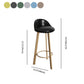 Modern Backrest Armless Counter Stool Steel Household Bar Stool with Cushion Clearhalo 'Bar Furniture' 'Bar Stools' 'bar_stools' 'furn' 'furn_bar_stools' 'furniture_bar_stools' 'Kitchen & Dining Furniture' 'kitchen&dining_furn' 'kitchen' 'kitchen_furn' Furniture' 4184551