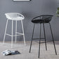 29-Inch Contemporary Bar Stool Armless Plastic Indoor Bar Stool with Iron Base Clearhalo 'Bar Furniture' 'Bar Stools' 'bar_stools' 'furn' 'furn_bar_stools' 'furniture_bar_stools' 'Kitchen & Dining Furniture' 'kitchen&dining_furn' 'kitchen' 'kitchen_furn' Furniture' 4184554