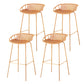 29-Inch Contemporary Bar Stool Armless Plastic Indoor Bar Stool with Iron Base Yellow 4 Piece Set Clearhalo 'Bar Furniture' 'Bar Stools' 'bar_stools' 'furn' 'furn_bar_stools' 'furniture_bar_stools' 'Kitchen & Dining Furniture' 'kitchen&dining_furn' 'kitchen' 'kitchen_furn' Furniture' 4184556