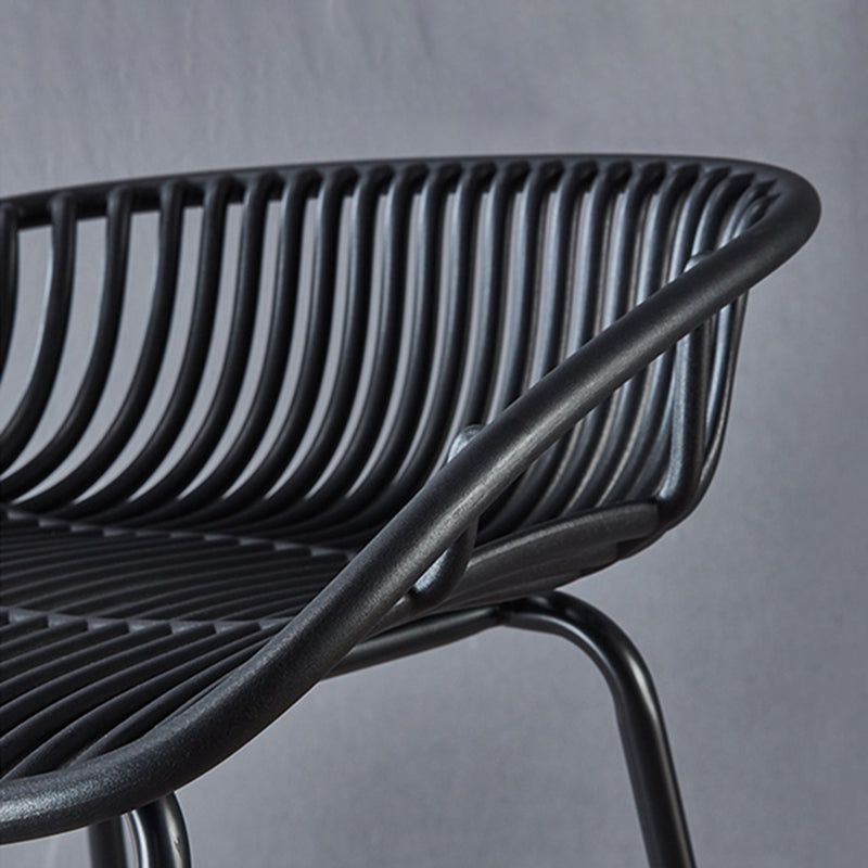 29-Inch Contemporary Bar Stool Armless Plastic Indoor Bar Stool with Iron Base Clearhalo 'Bar Furniture' 'Bar Stools' 'bar_stools' 'furn' 'furn_bar_stools' 'furniture_bar_stools' 'Kitchen & Dining Furniture' 'kitchen&dining_furn' 'kitchen' 'kitchen_furn' Furniture' 4184563